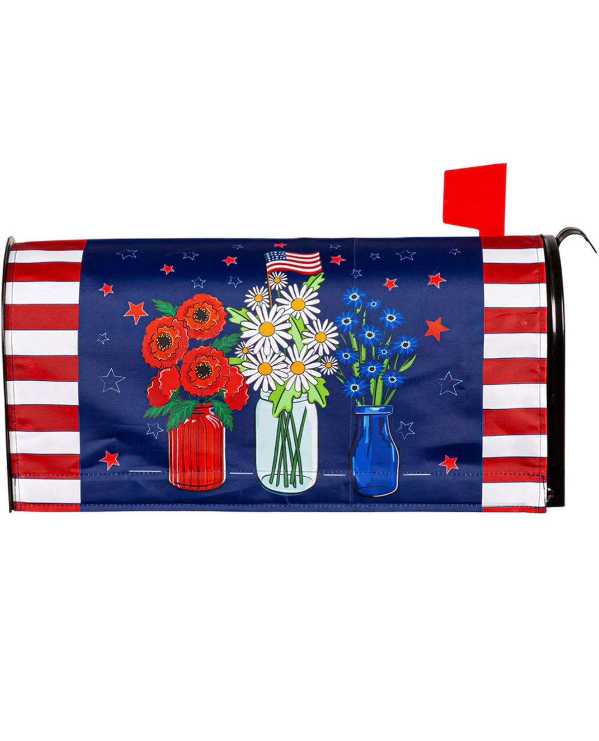 Patriotic Floral Mailbox Cover
