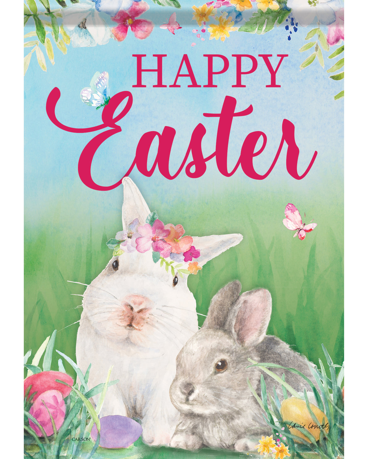 Bunny Friends Easter Garden Flag