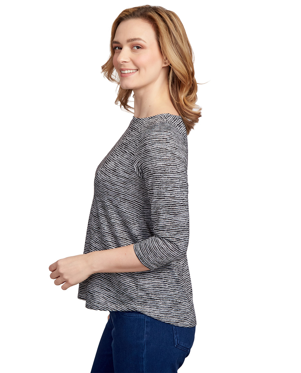 Ruby Road Missy Must Haves Dyed Stripe Knit Top