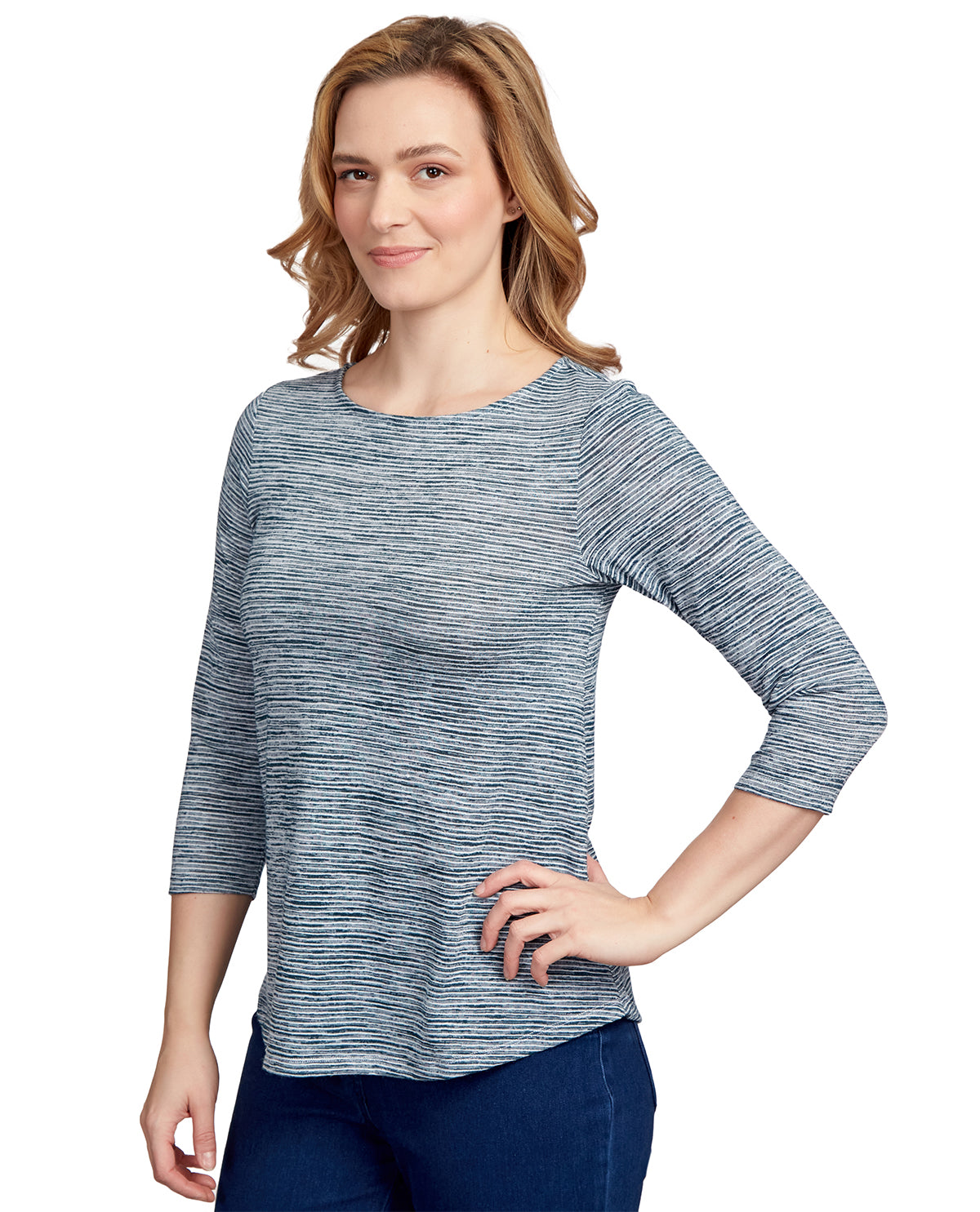 Ruby Road Missy Must Haves Dyed Stripe Knit Top