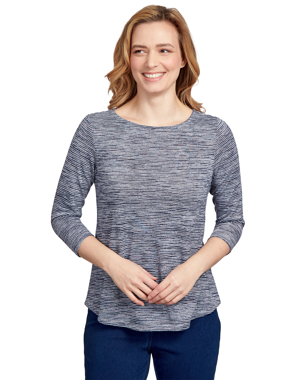 Ruby Road Missy Must Haves Dyed Stripe Knit Top