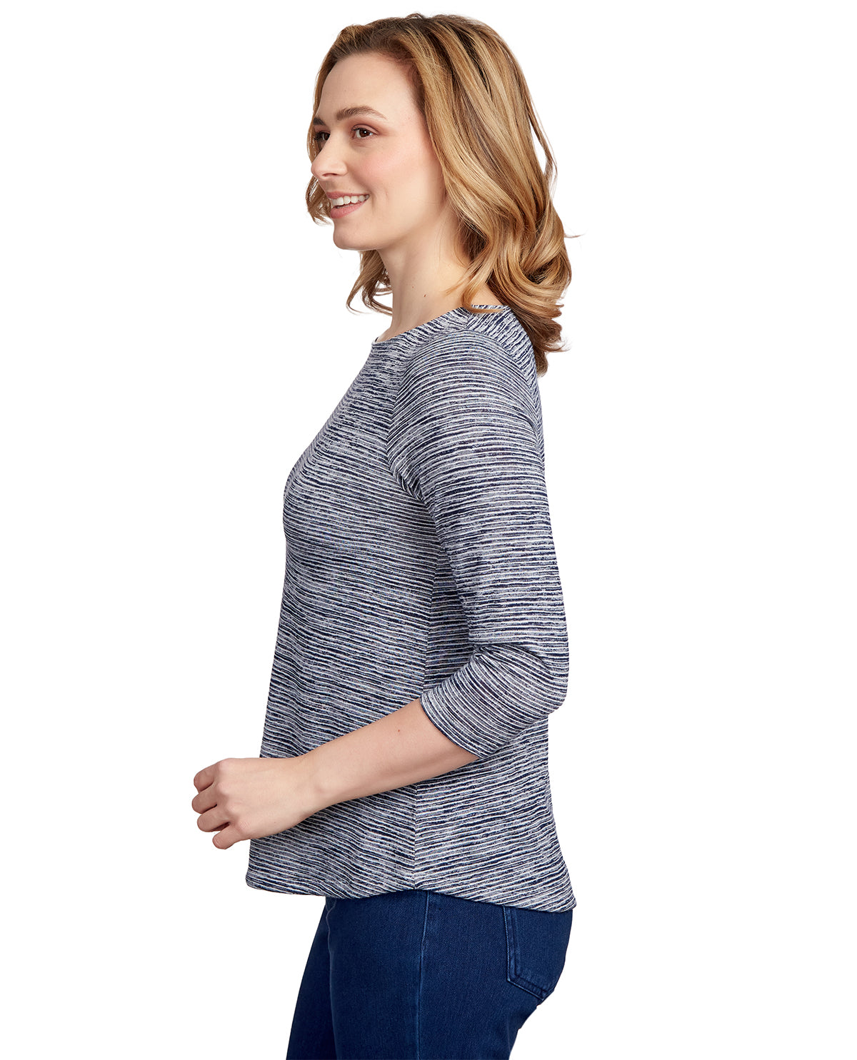 Ruby Road Missy Must Haves Dyed Stripe Knit Top