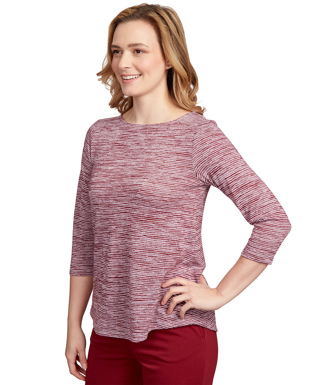 Ruby Road Missy Must Haves Dyed Stripe Knit Top