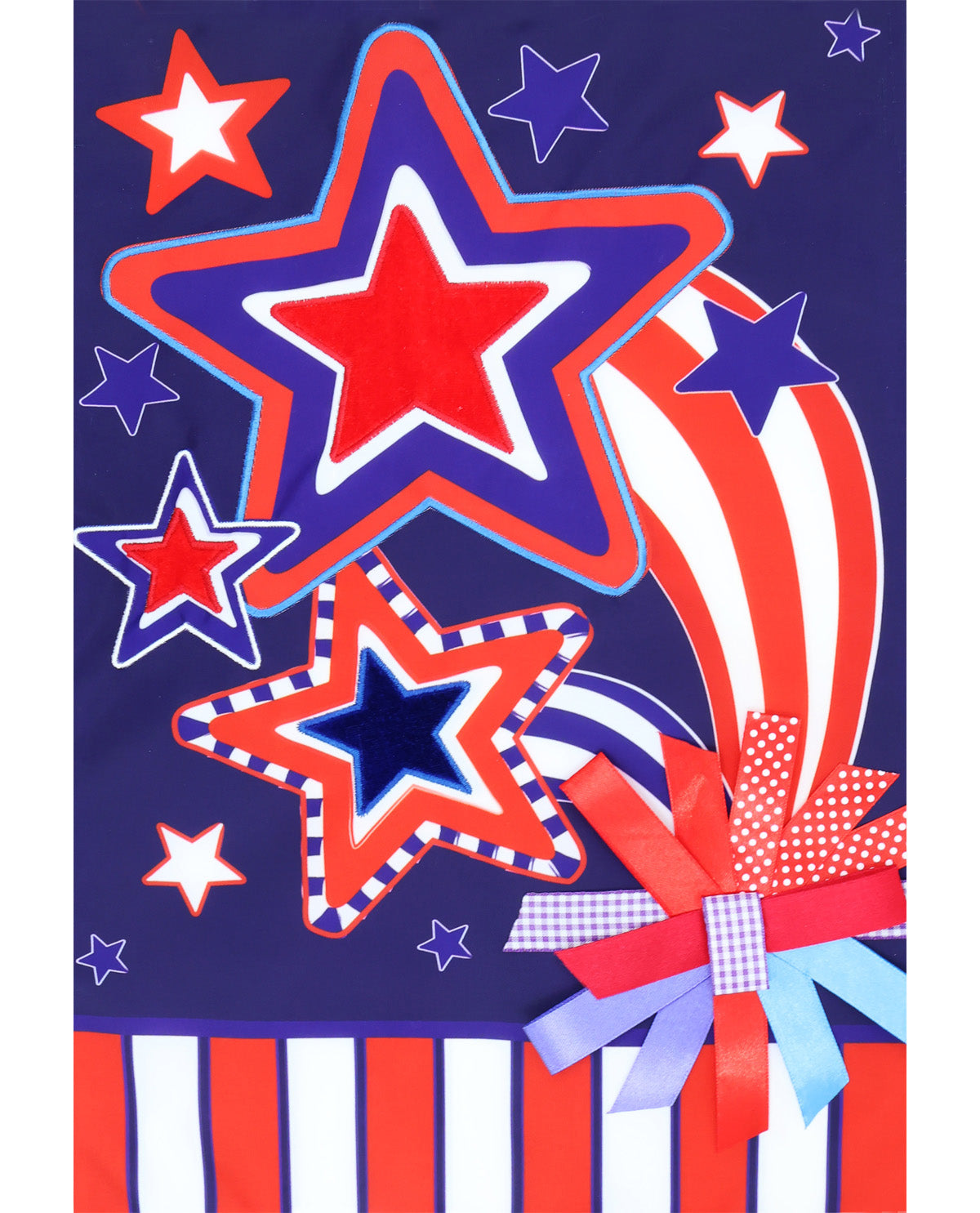 Stars & Stripes Americana Applique Garden Flag