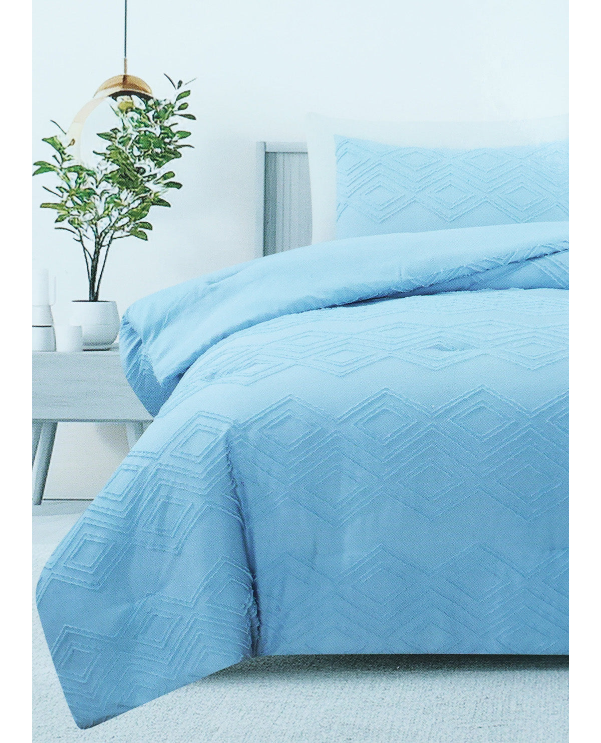 Queen Blue Dolenson Comforter Set