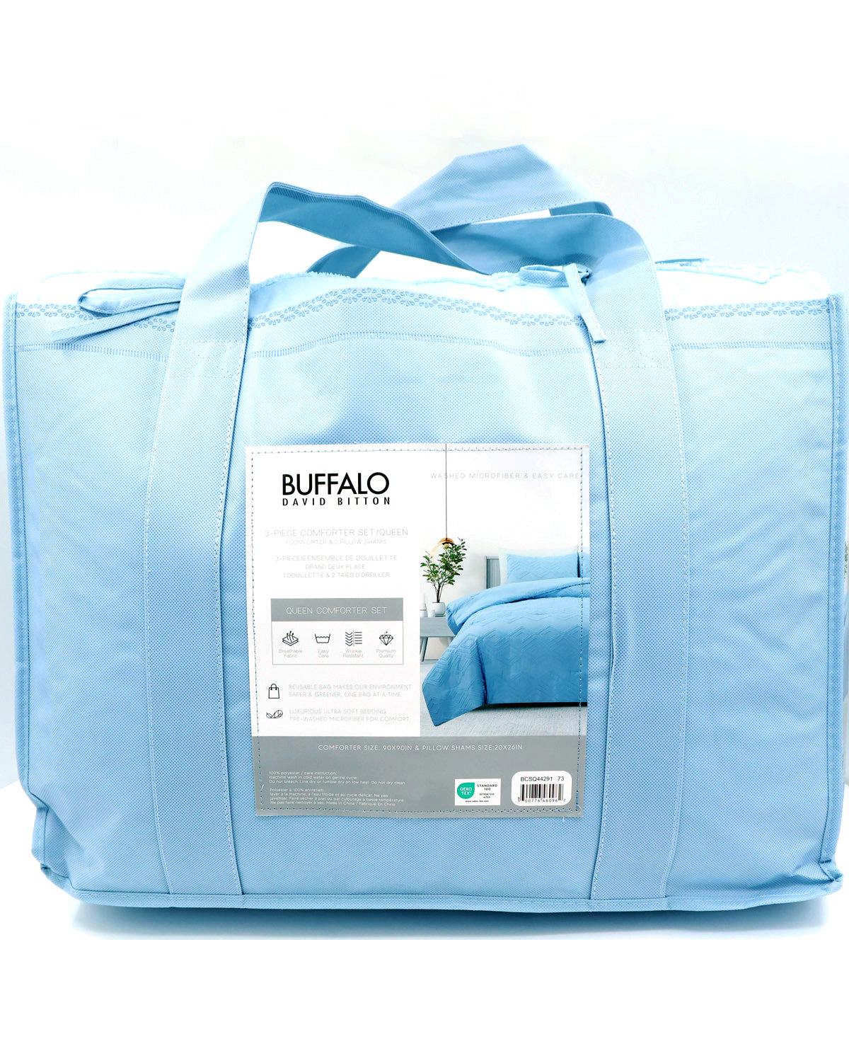 Queen Blue Dolenson Comforter Set