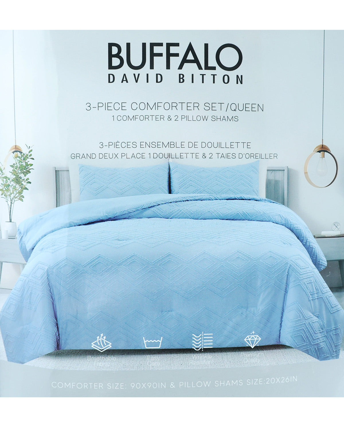 Queen Blue Dolenson Comforter Set