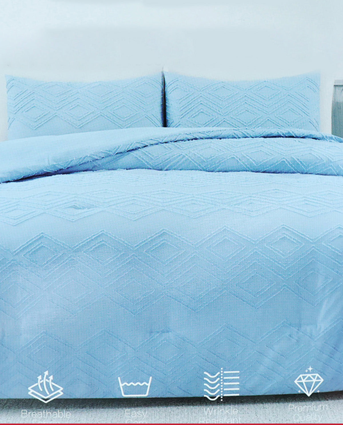 Queen Blue Dolenson Comforter Set