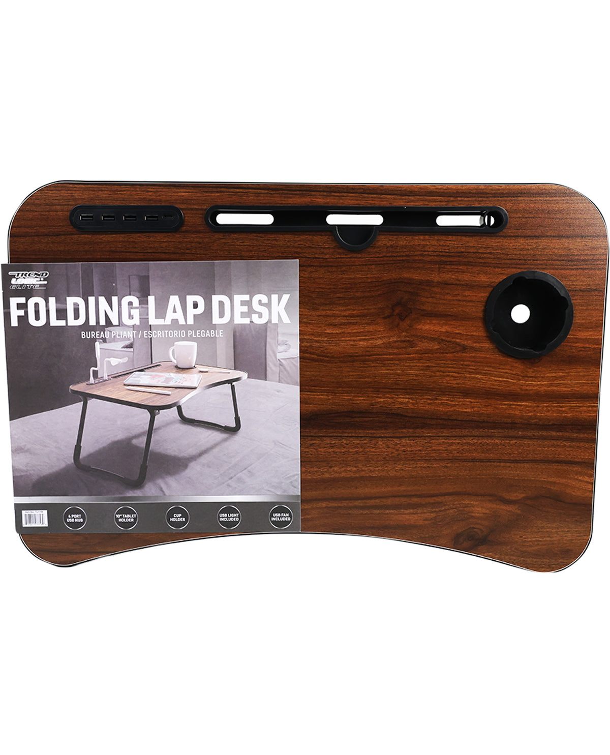 Dark Brown Folding Lap Desk