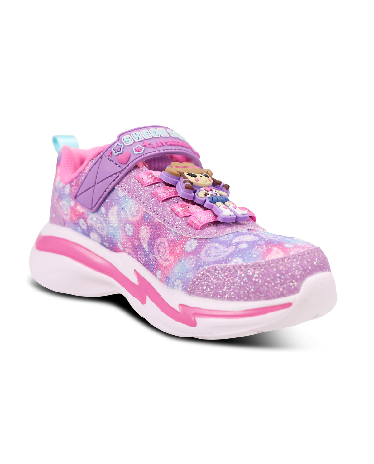 Multi kids' shoe on white background