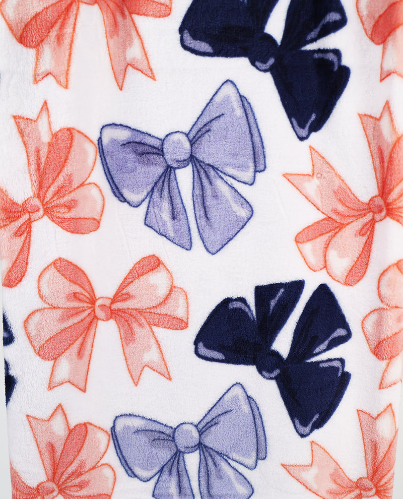 Sweet Bow Toss Fleece Hanging Throw