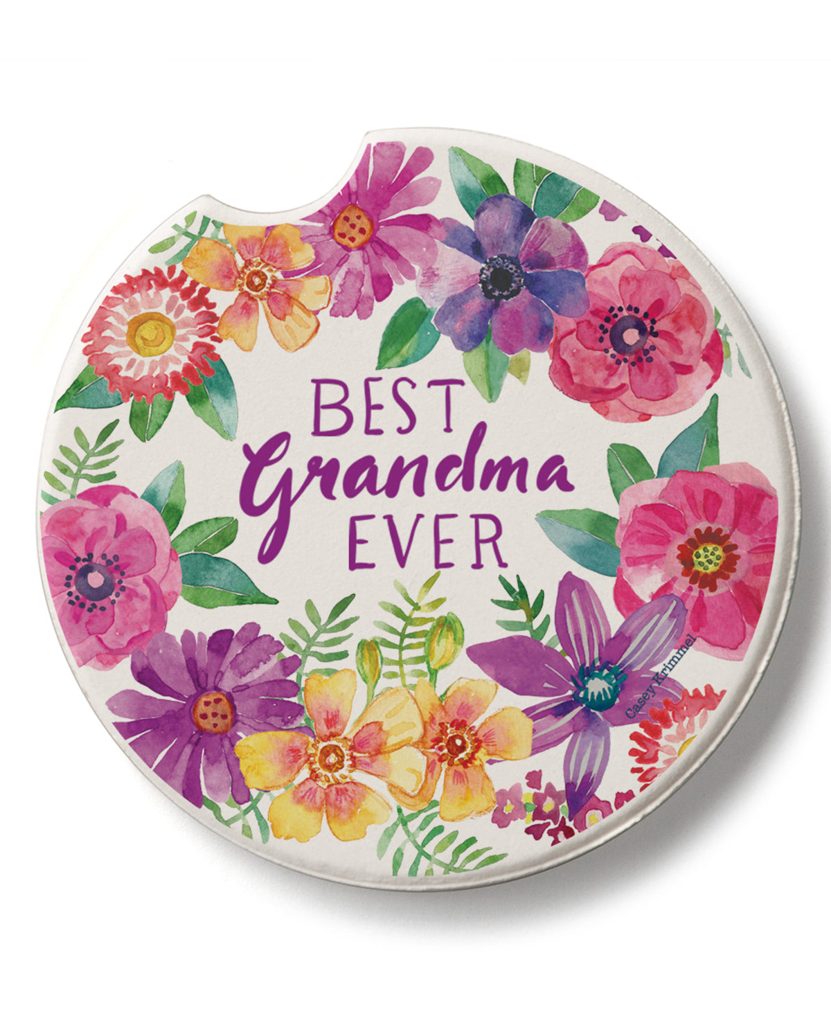 "Best Grandma Ever" Car Coaster
