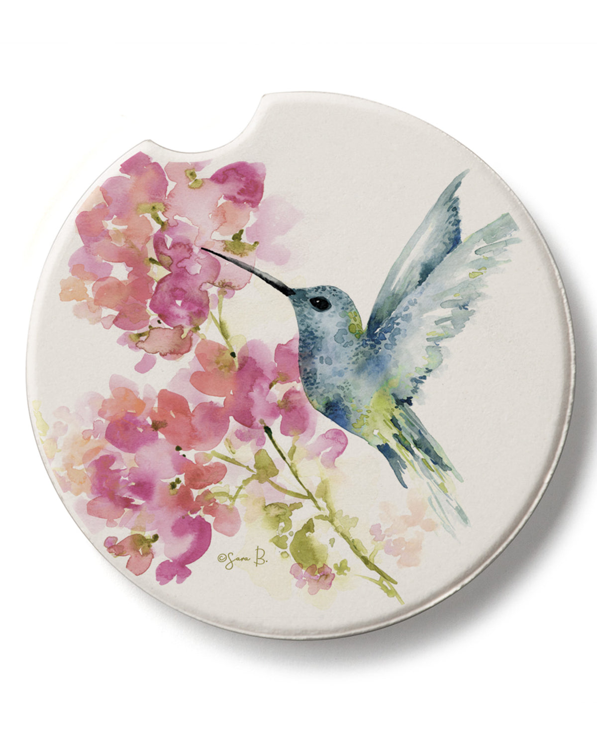 Hummingbird Watercolor Car Coaster