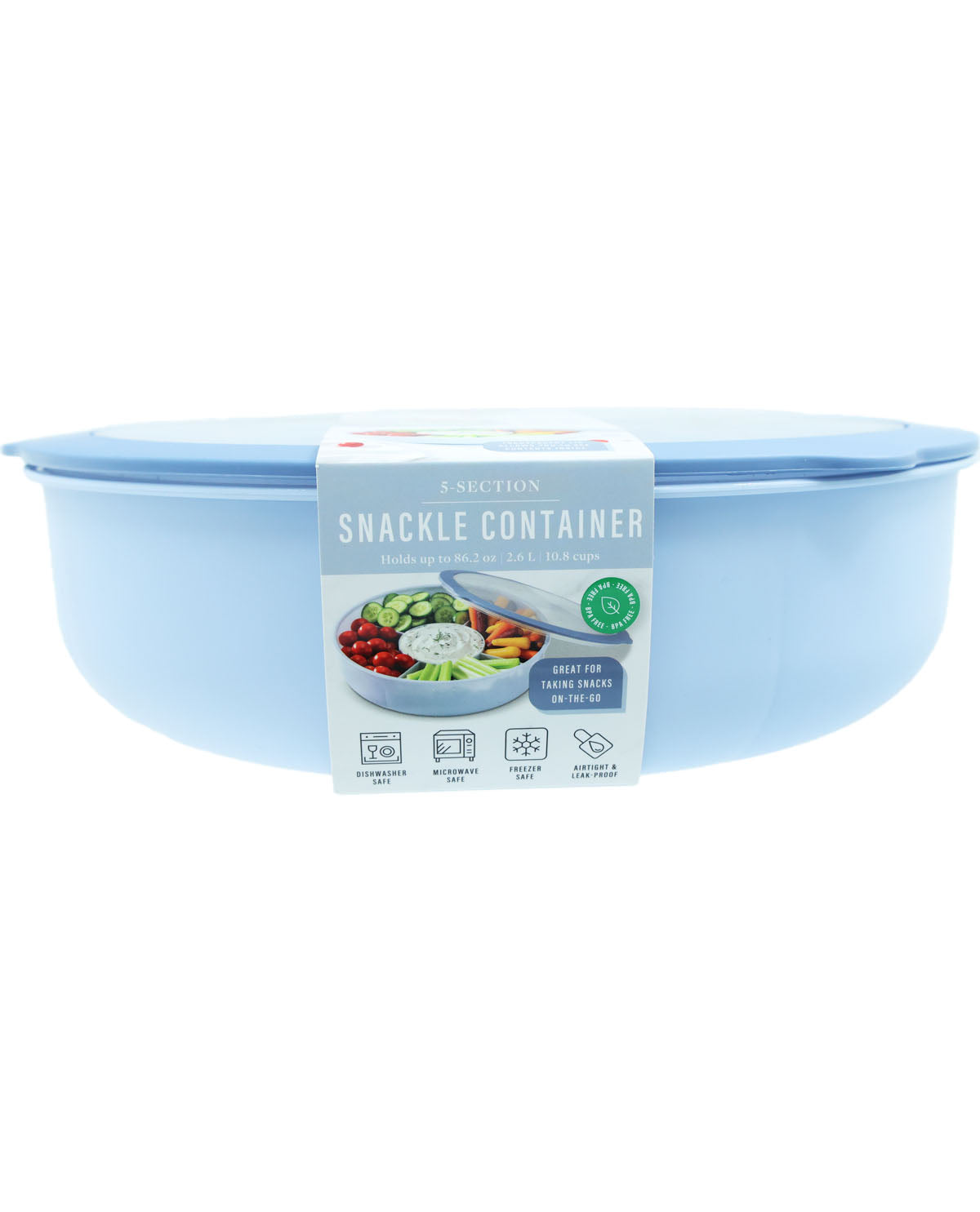 5-Section Round Snackle Container