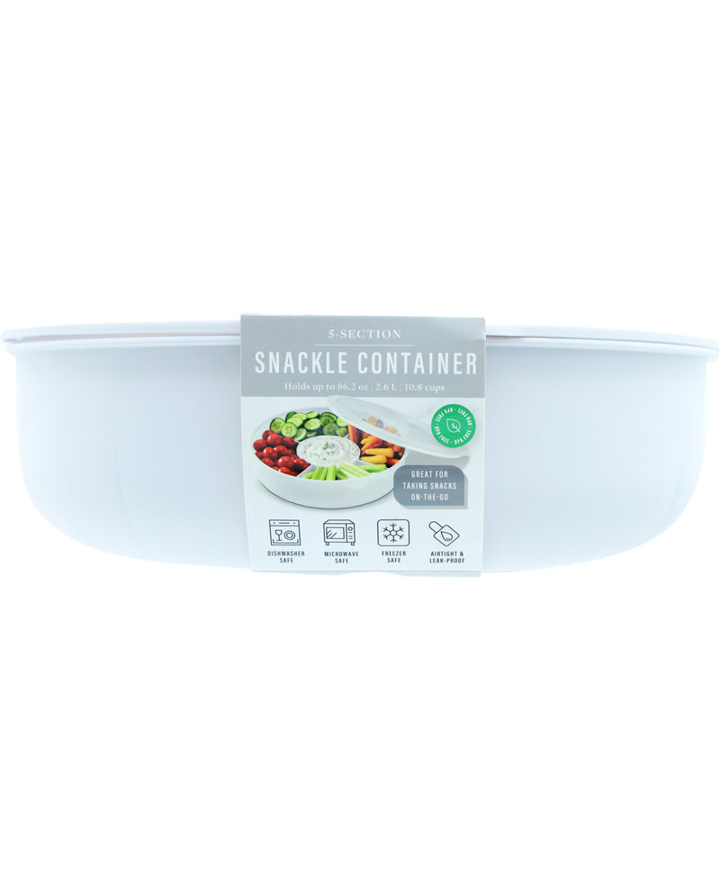 Grey 5-Section Snackle Container