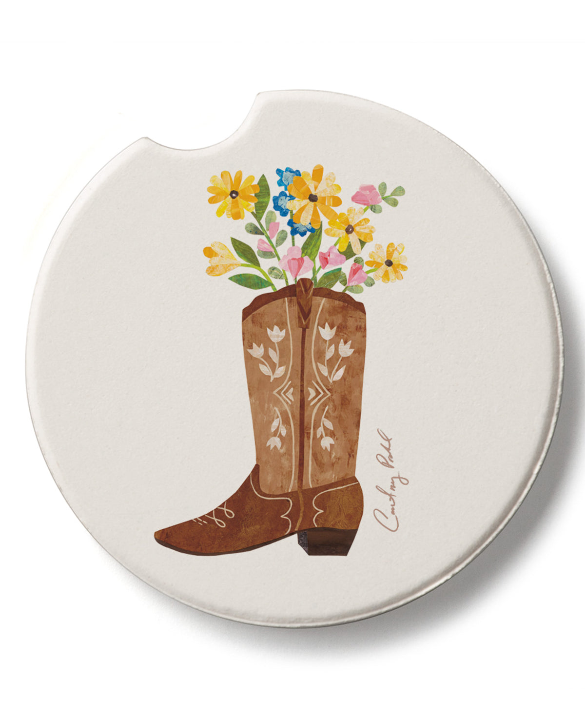 Western Cowgirl Car Coaster