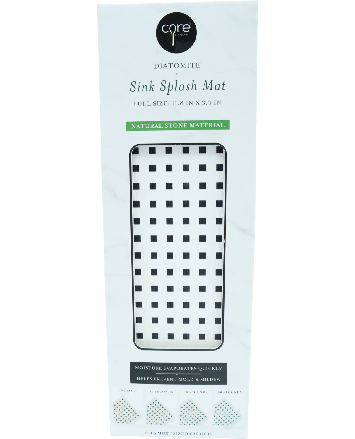 Diatomite Checker Print Sink Splash Mat