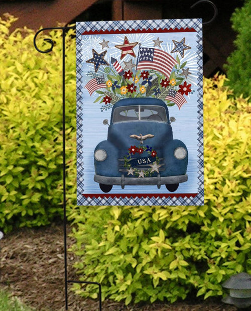 Celebrate America Pickup Garden Flag