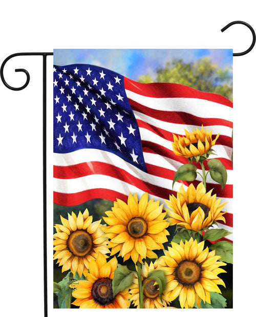 Americana Sunflowers Garden Flag