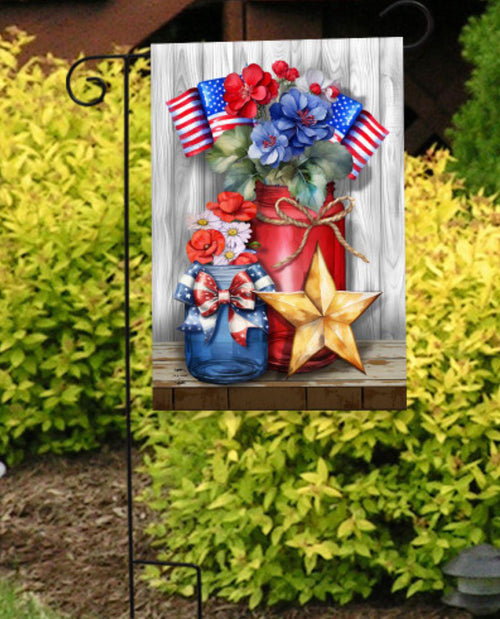 American Flowers Garden Flag