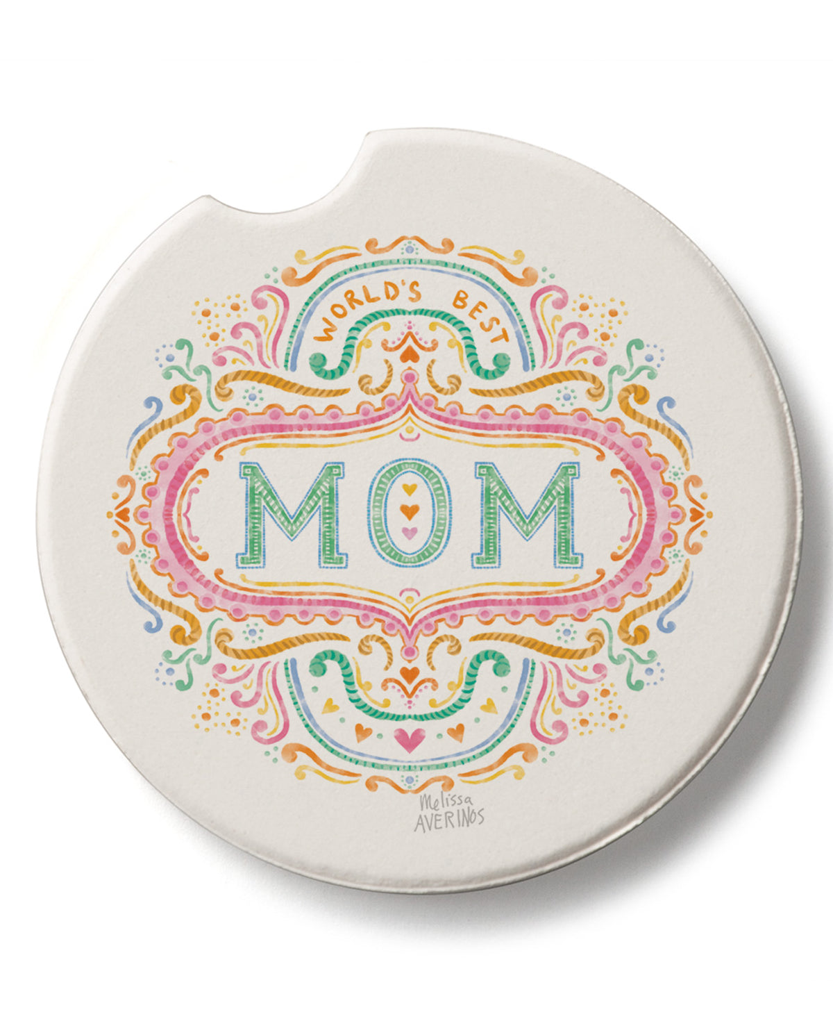 "World's Best Mom" Car Coaster