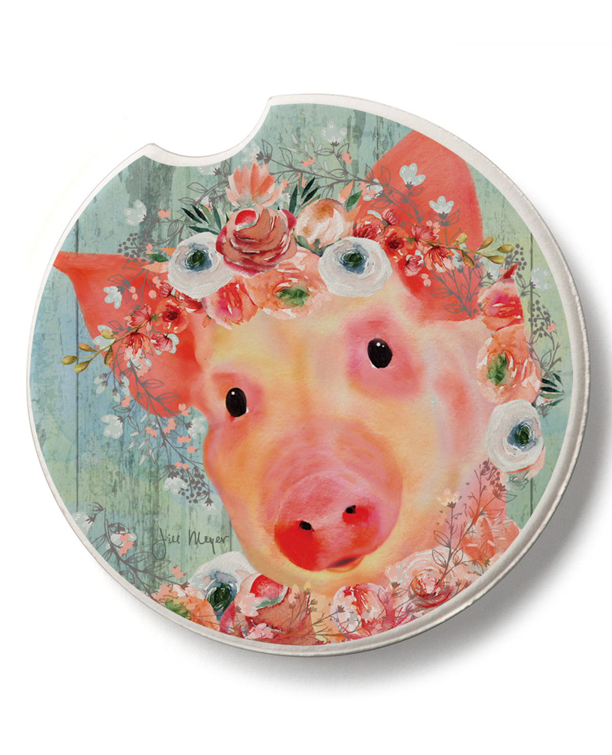 Crowned Piggy Car Coaster