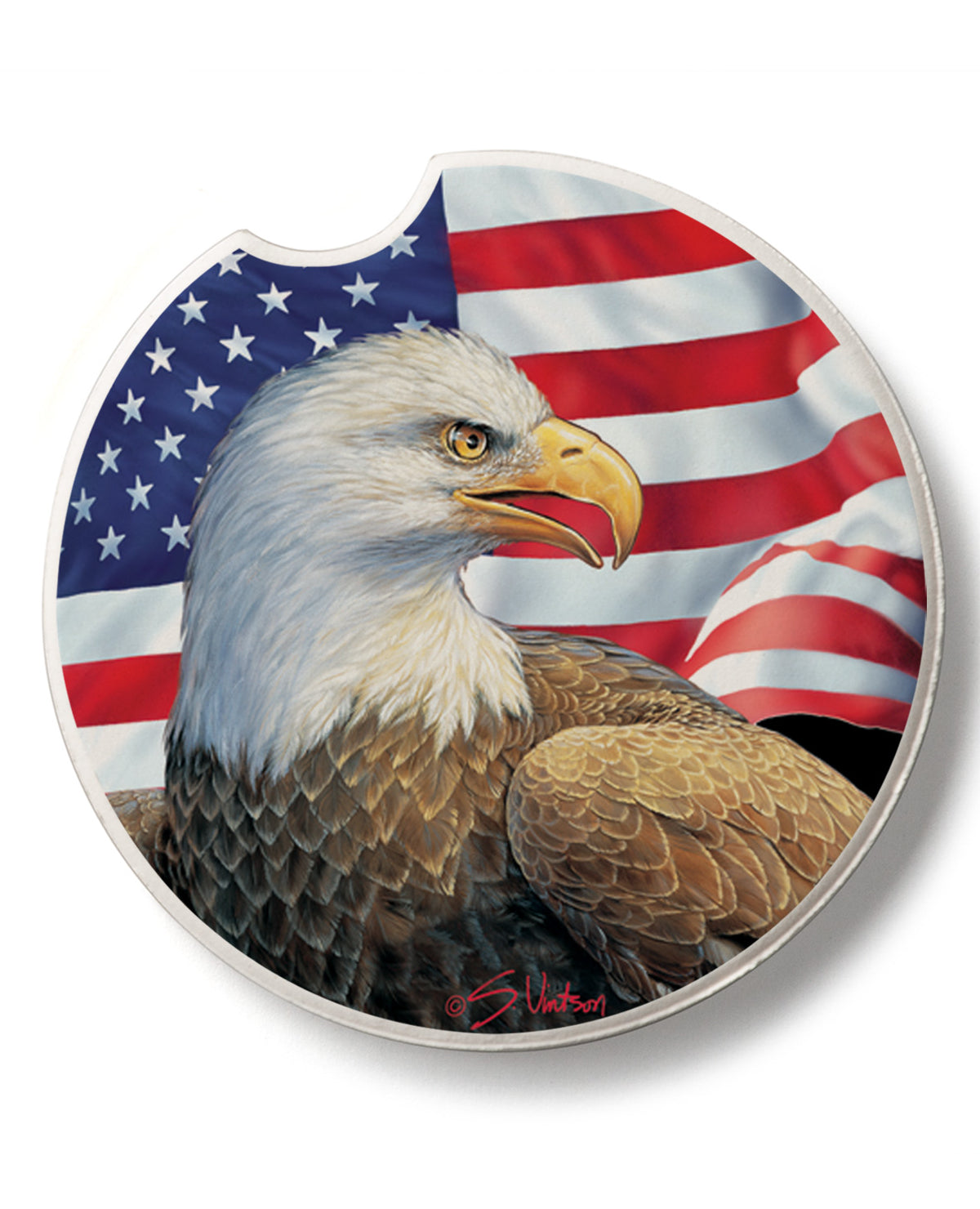 Eagle And Flag Car Coaster