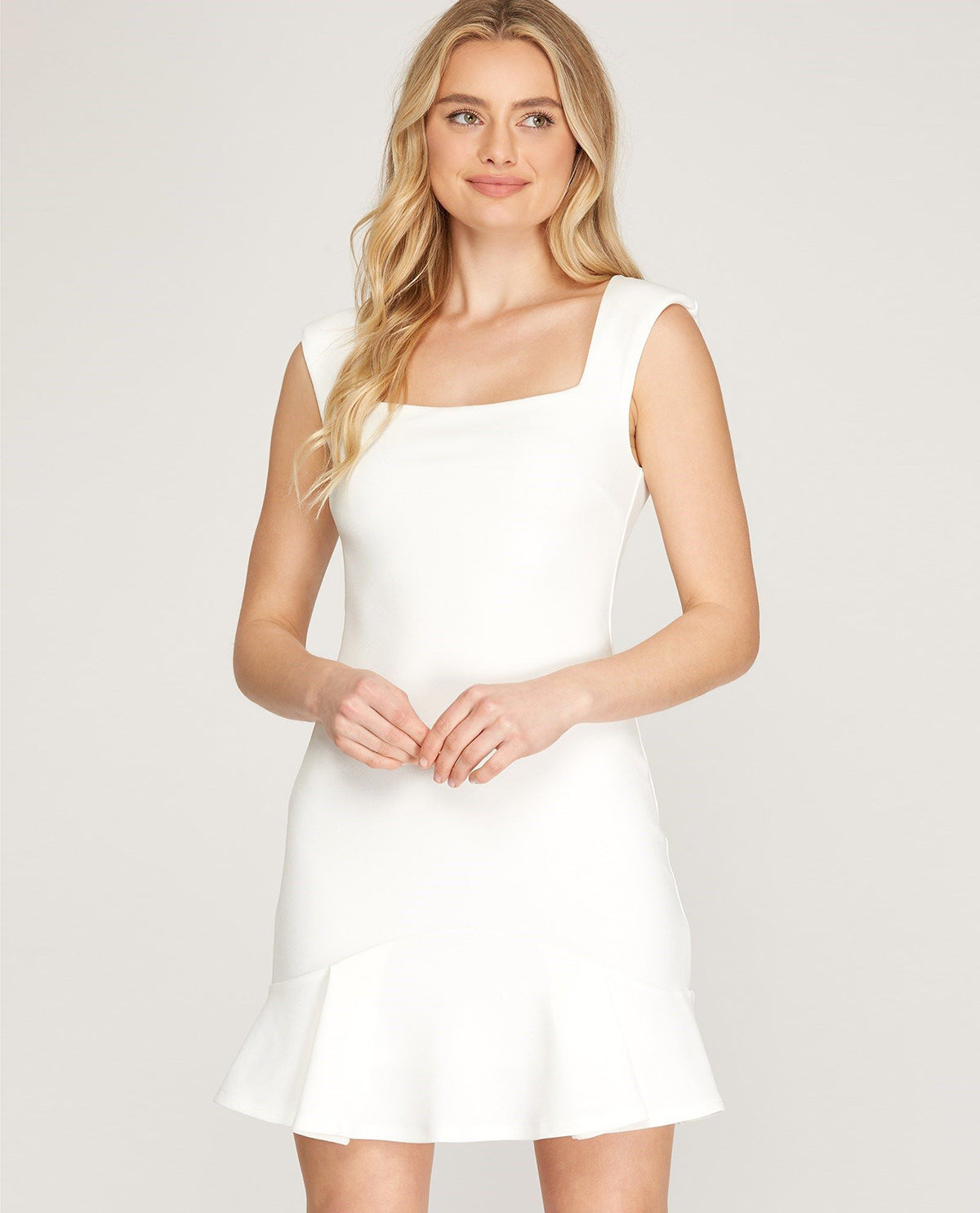 Sleeveless Pleat Skirt Dress