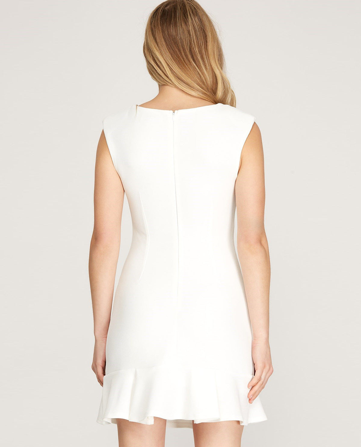 Sleeveless Pleat Skirt Dress