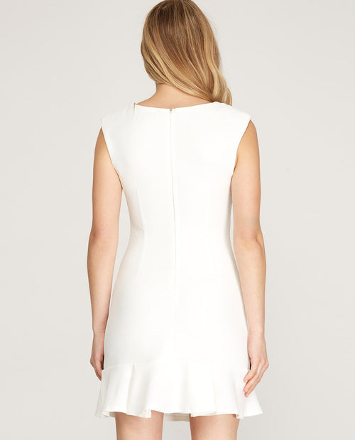 Sleeveless Pleat Skirt Dress