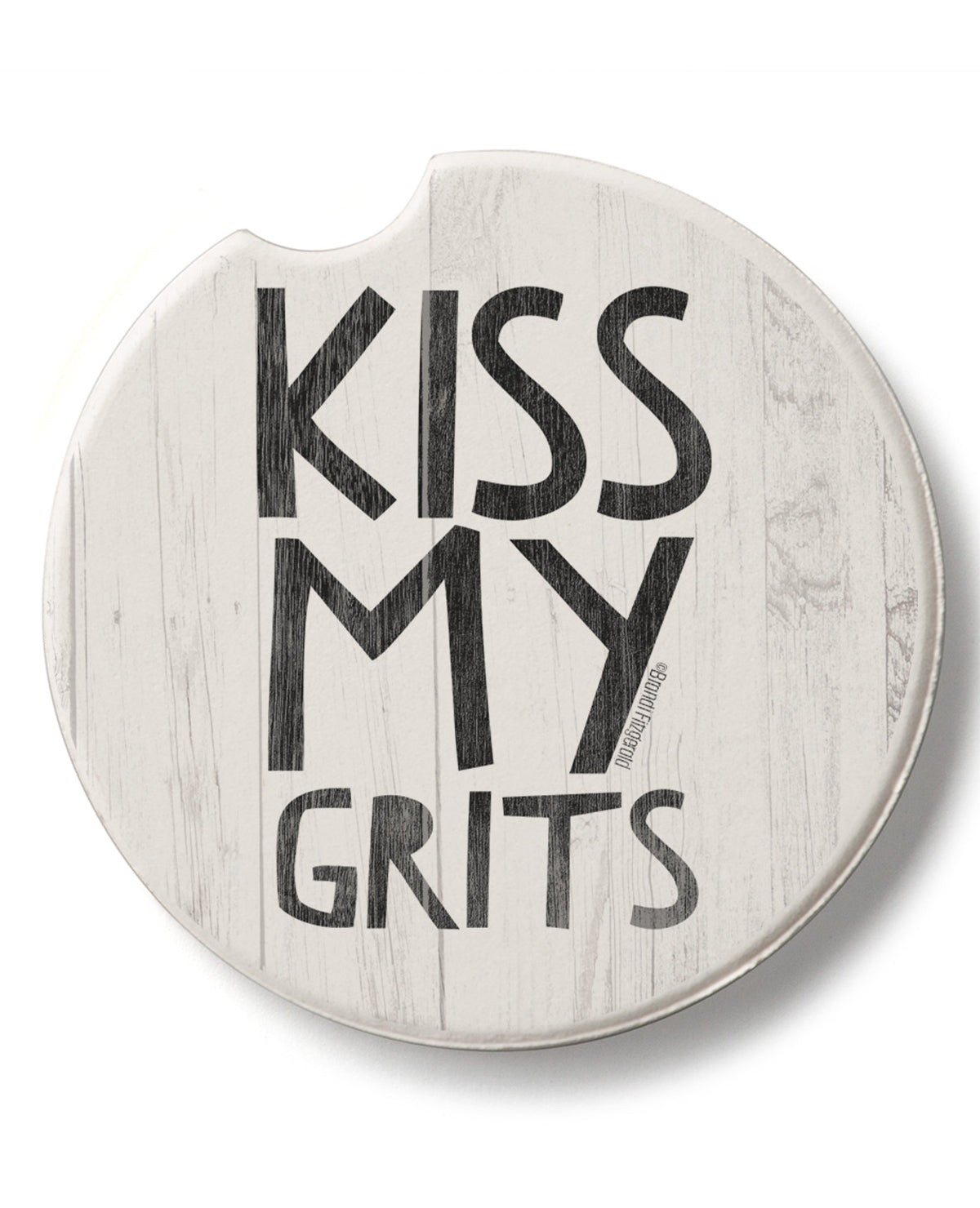 "Kiss My Grits" Car Coaster