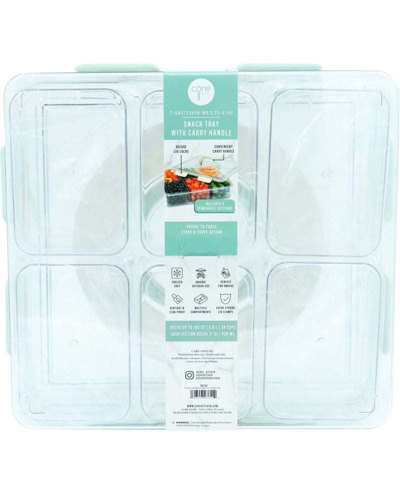 7-Section Multi-Use Snackle Box with Carry Handle