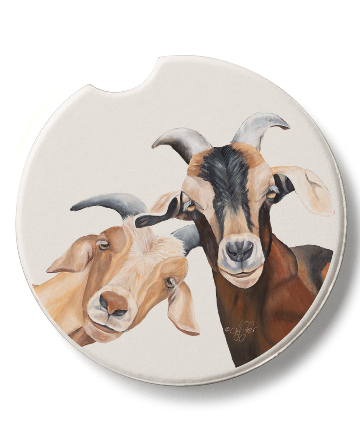 Staring Goats Car Coaster