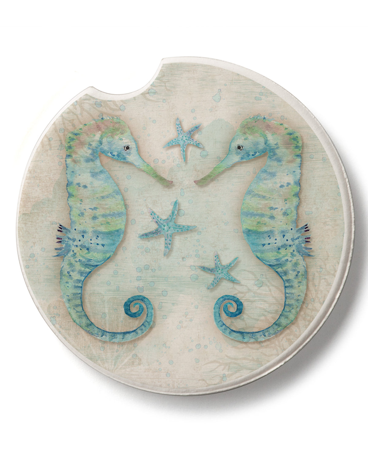 Twin Seahorses Car Coaster