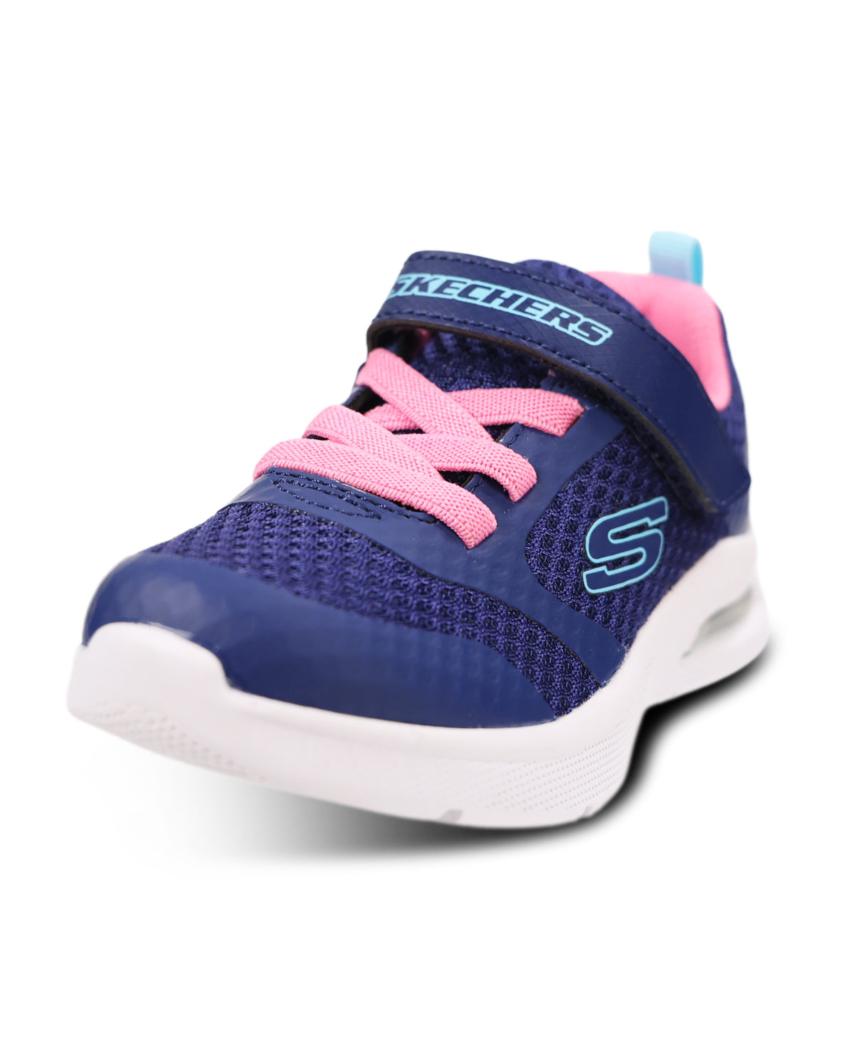 Girls' navy shoe on white background