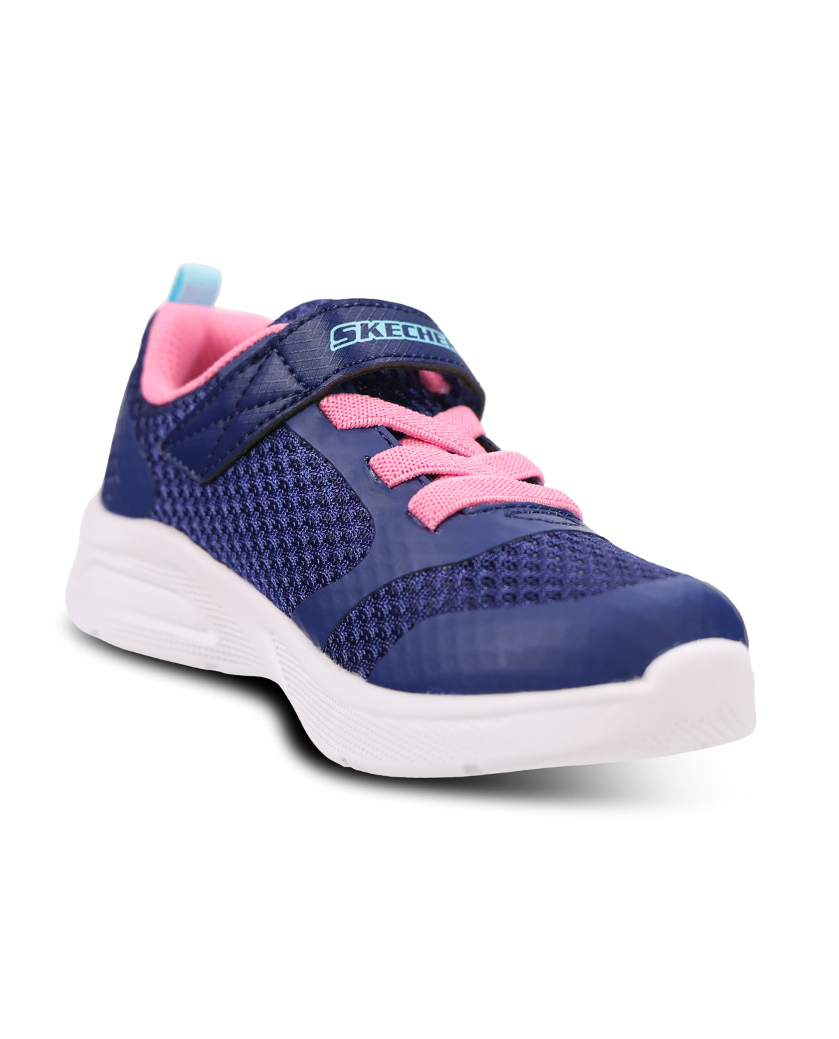 Girls' navy shoe on white background