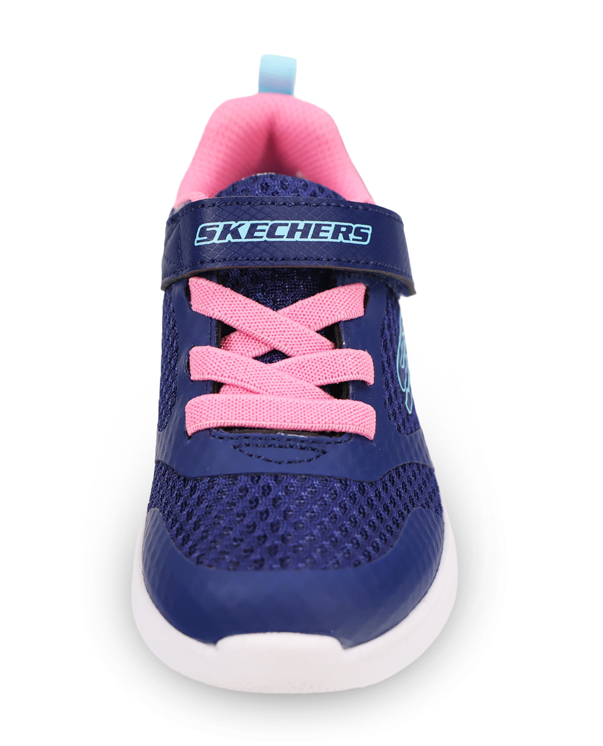 Girls' navy shoe on white background