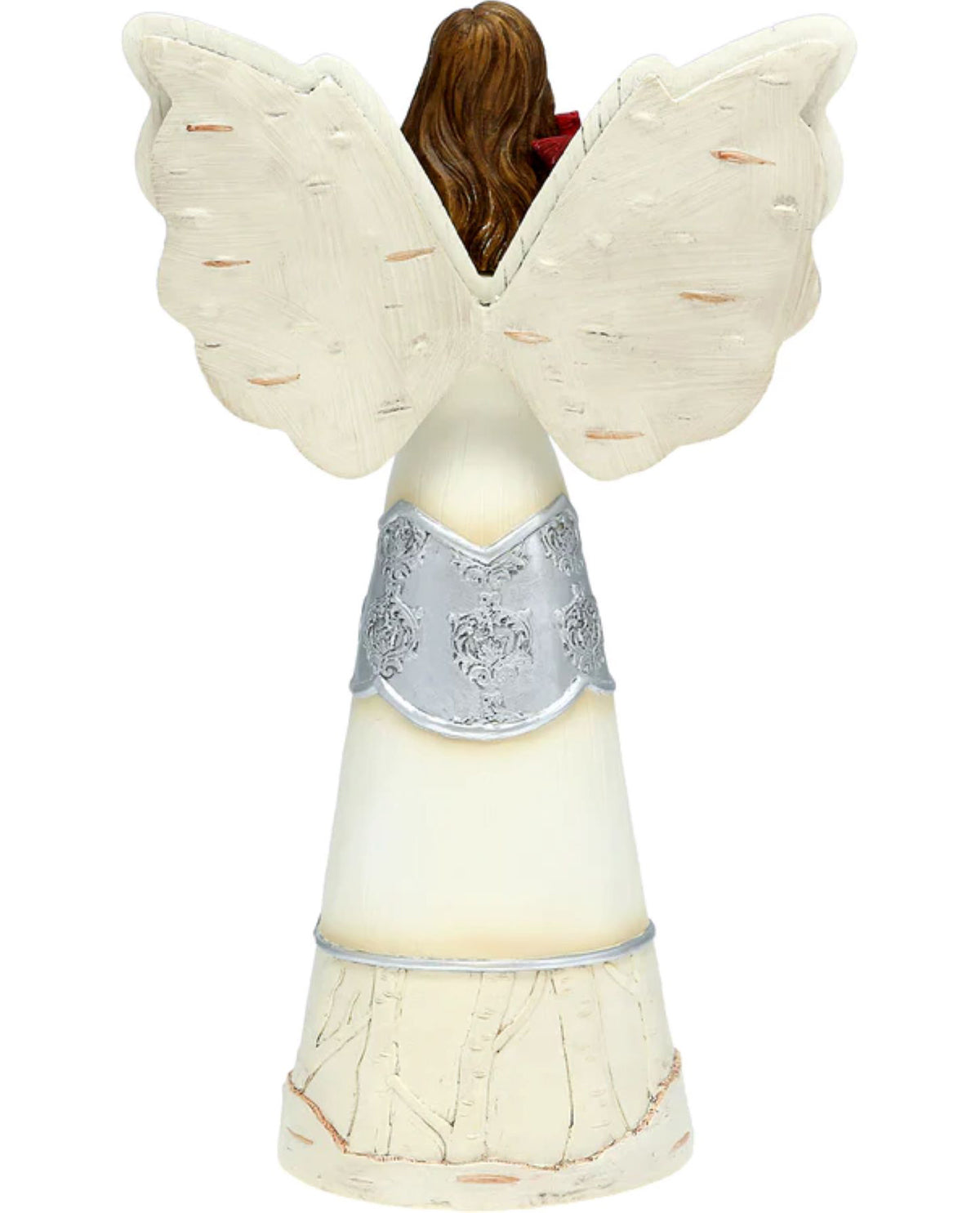 Angel & Cardinals with Lantern Memorial Figurine