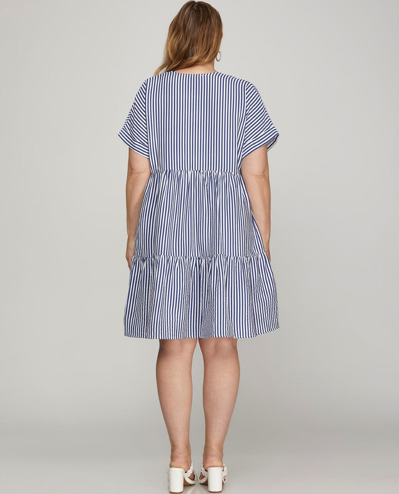 Plus Size Stripe Dress