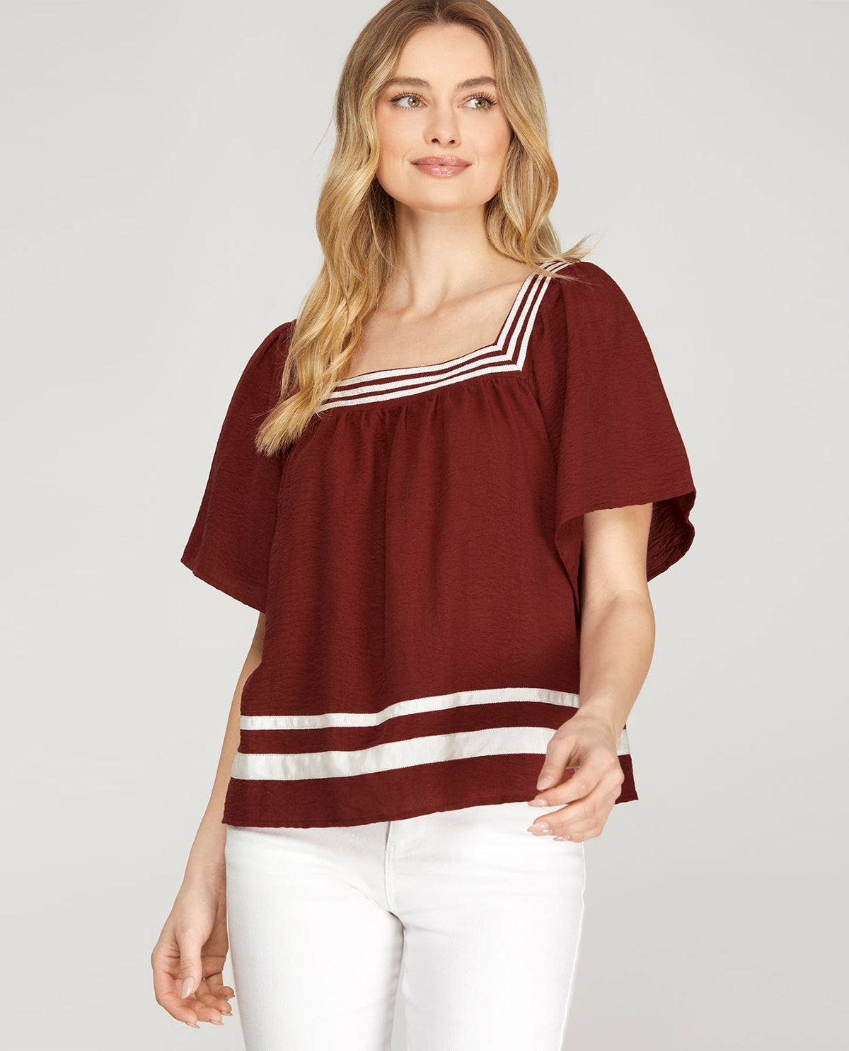 Game Day Top with Square Neck