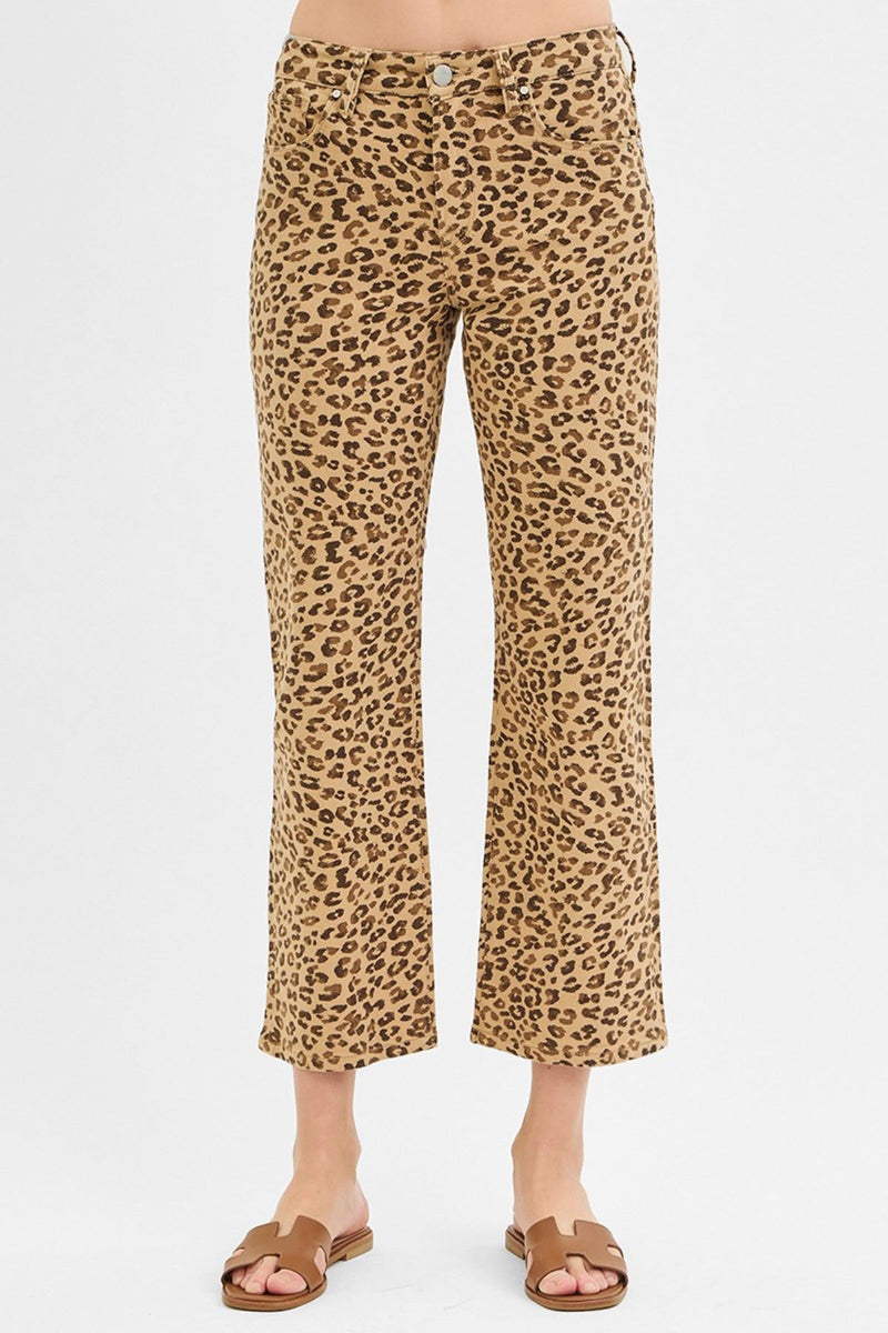 Risen Animal Print Jeans