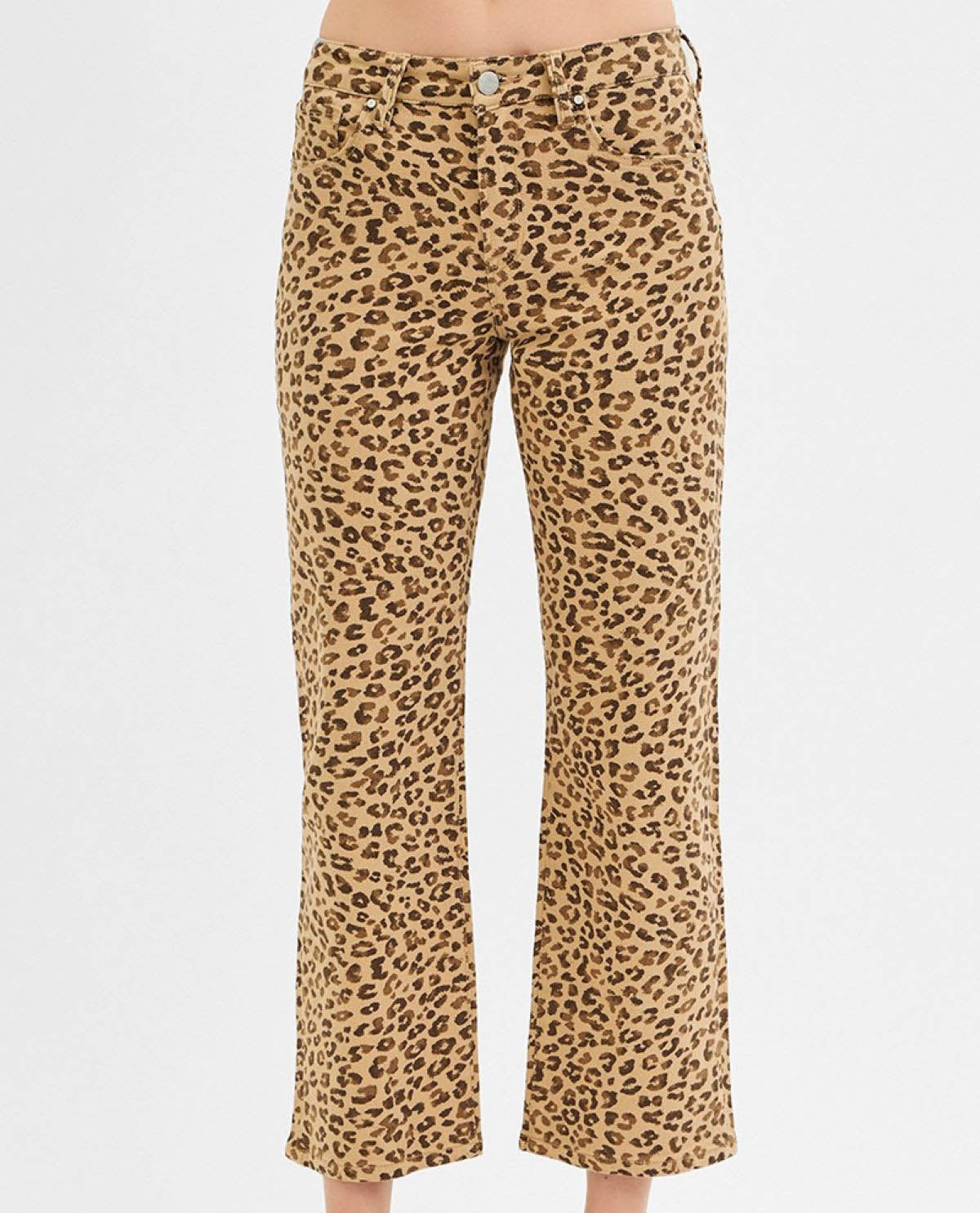 Risen Animal Print Jeans