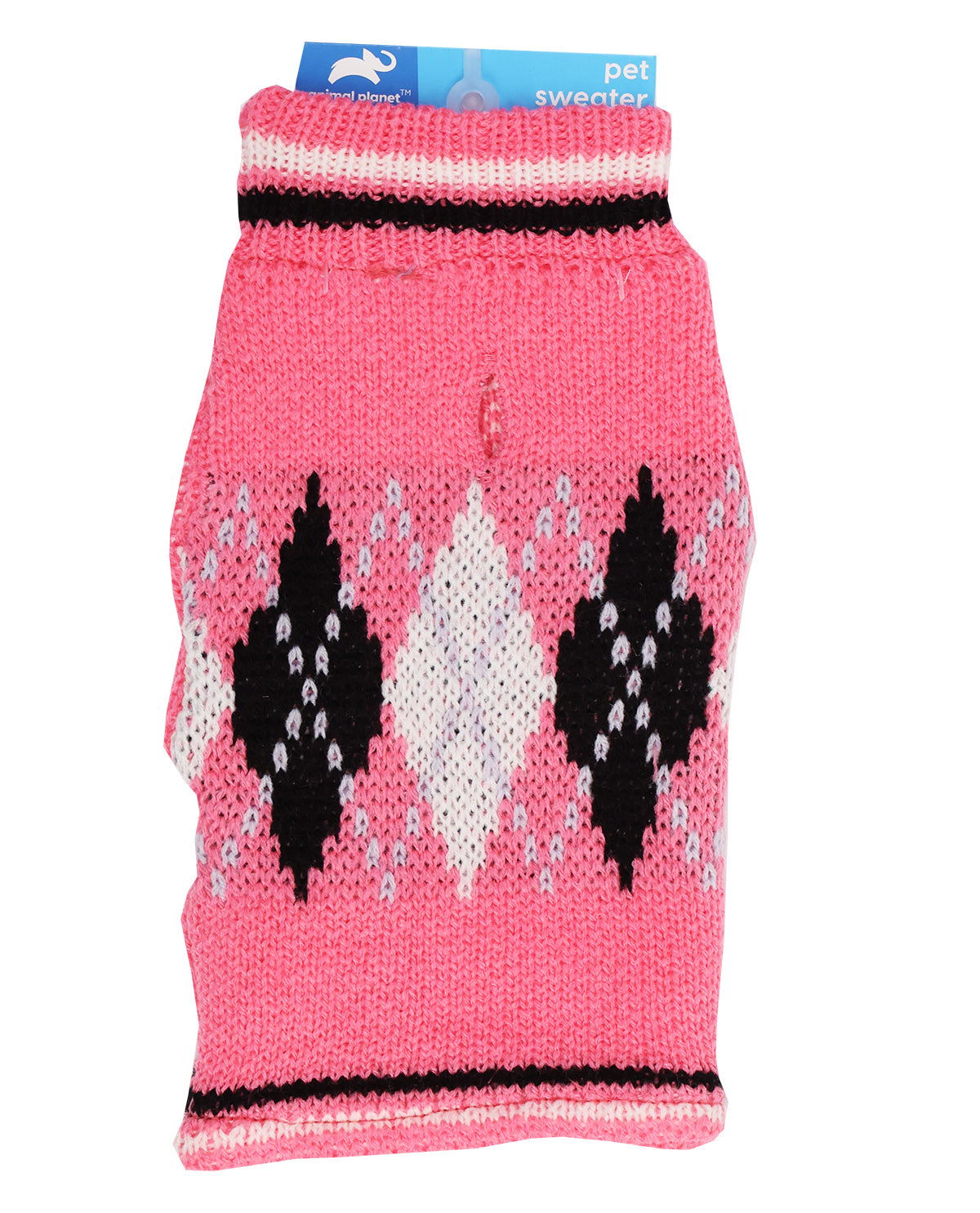 Argyle Pink Pet Sweater