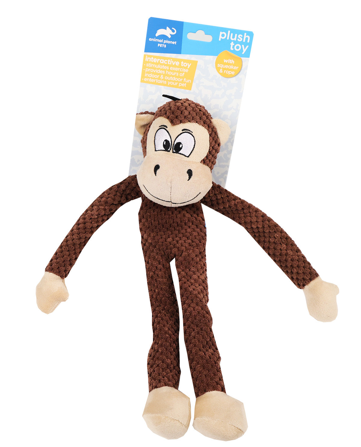 Monkey Pop Toy With Squeaker