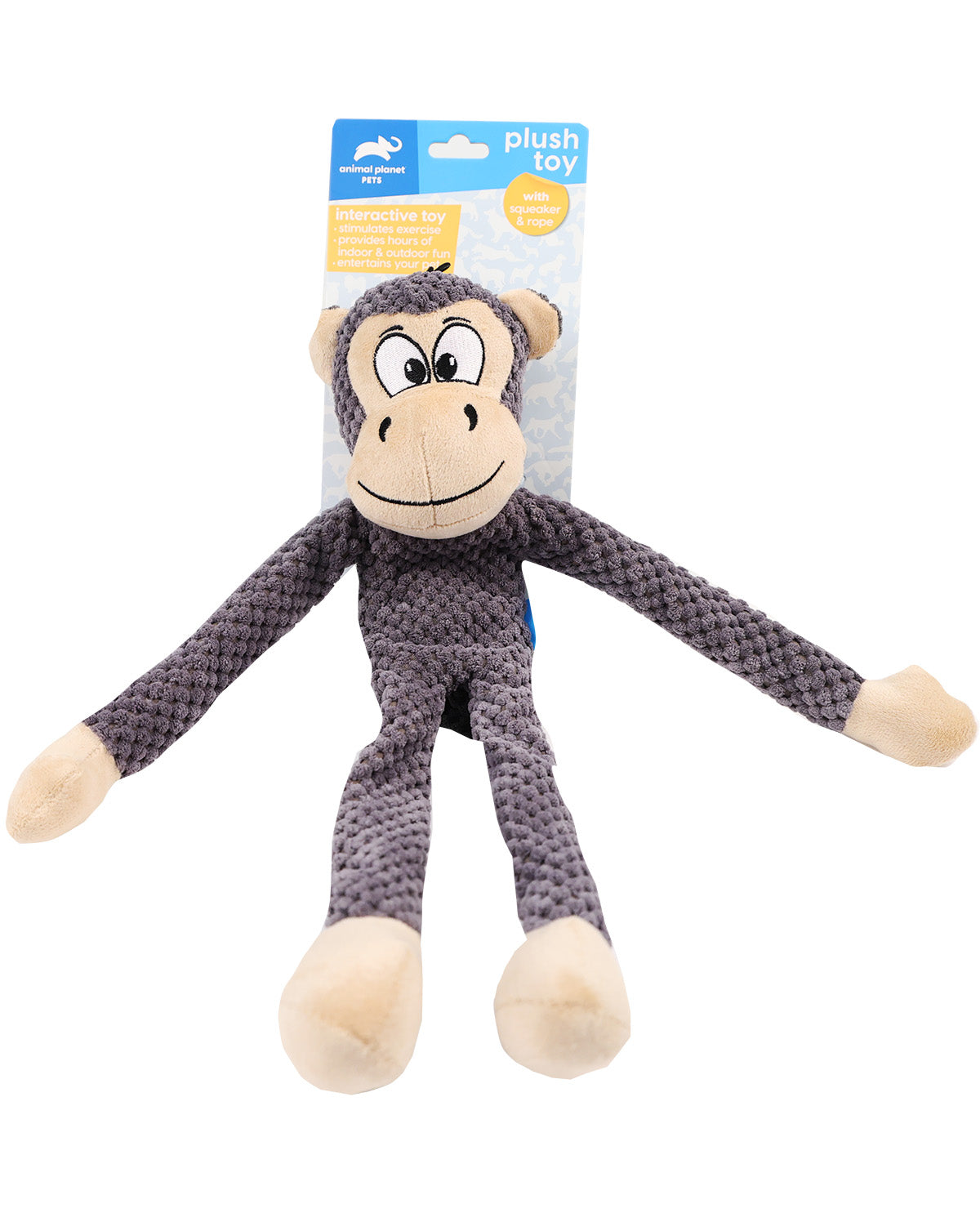 Monkey Pop Toy With Squeaker