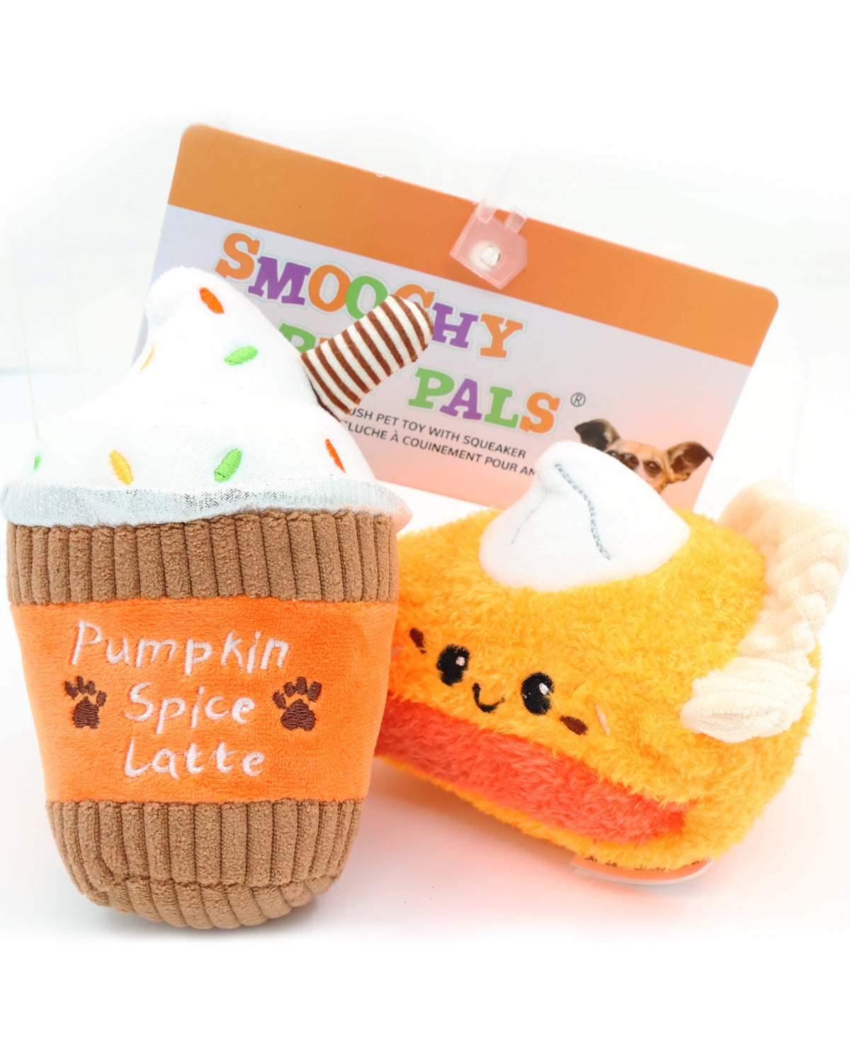Autumn Pumpkin Latte & Pie Plush Pet Toy