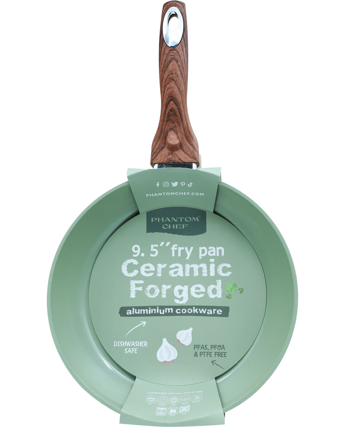 9.5" Sage Ceramic Forged Fry Pan