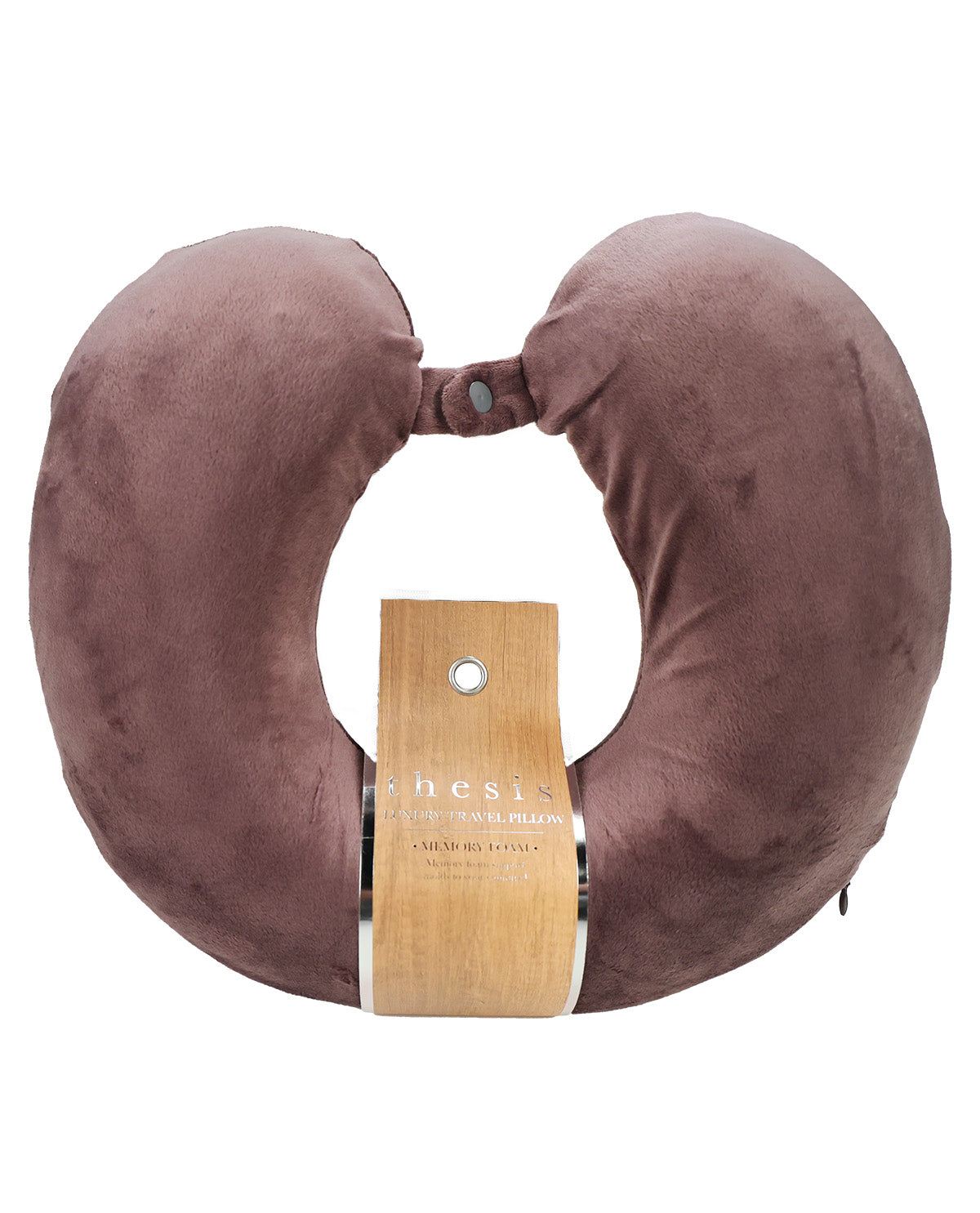 Solid Memory Foam Neck Pillow With Snap