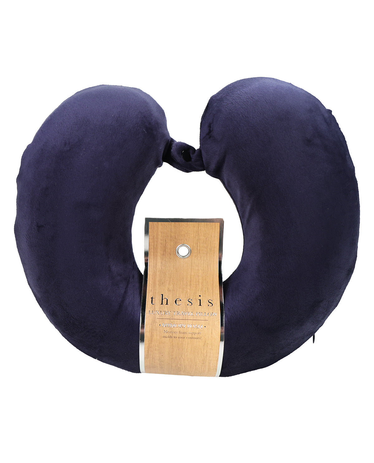 Solid Memory Foam Neck Pillow With Snap