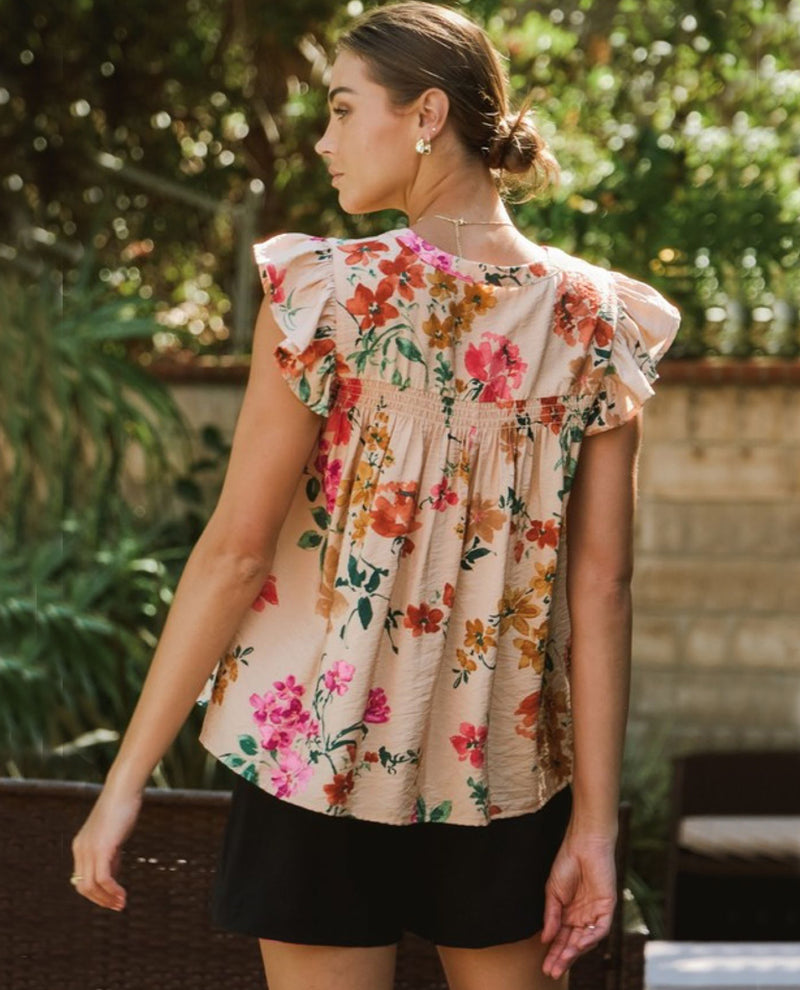 Multi Floral Print Top